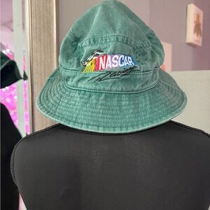 NASCAR Green Bucket Hat by Head Shotz KC Caps Size M/L